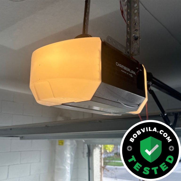 Chamberlain MyQ Garage Door Opener in use