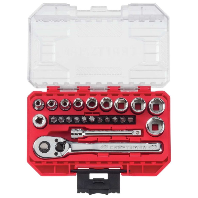 Craftsman Four Tools Craftsman 1 4-In. Drive SAE 6-Point Mechanic’s Tool Set, 24-Pc