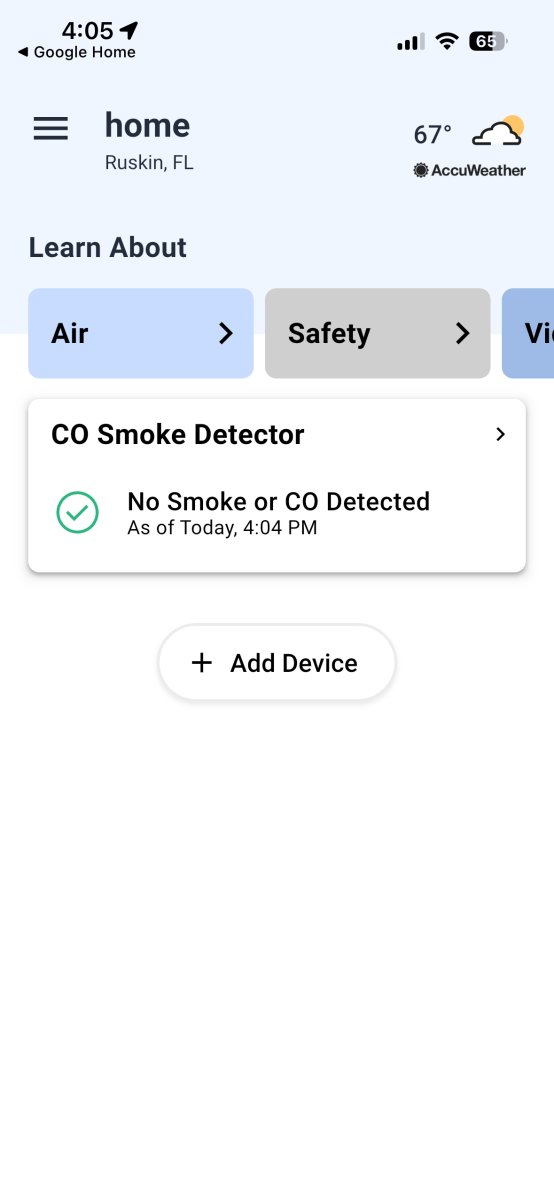 First Alert CO/Smoke Monitor app