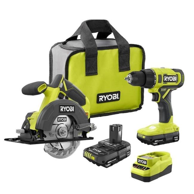 Free Ryobi Tool at Home Depot Ryobi ONE+ 18V Drill and Circular Saw Combo Kit
