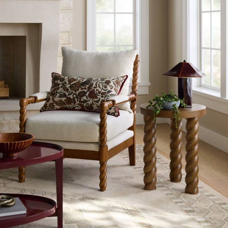 Side Table with Twisted Legs