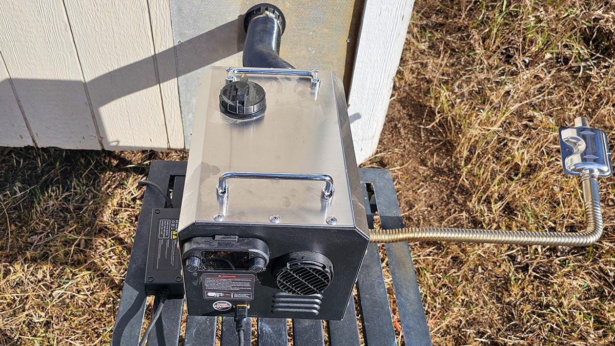 Top-down view of BougeRV Diesel Heater