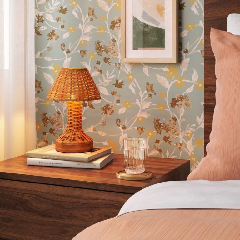 Woven Portable Cordless Table Lamp