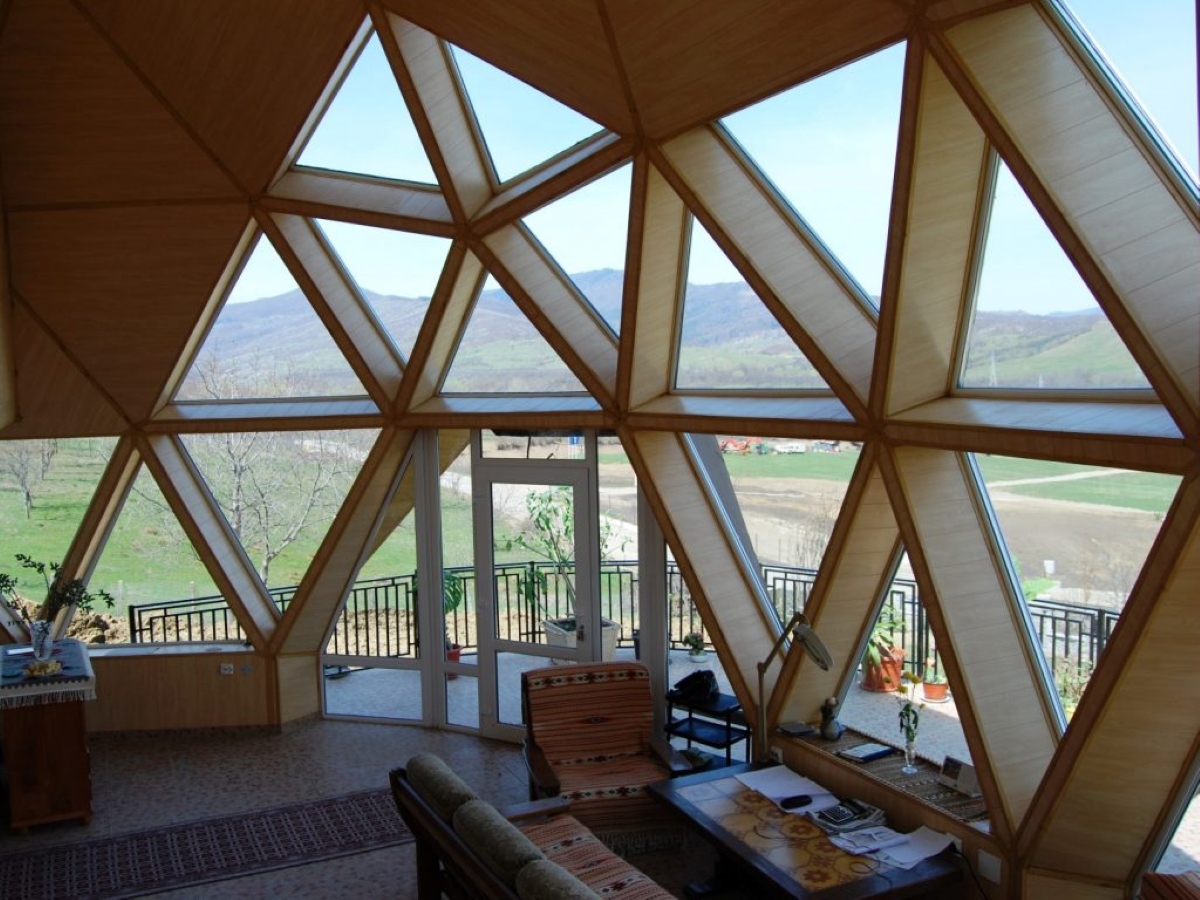 Interior dome home architecture.