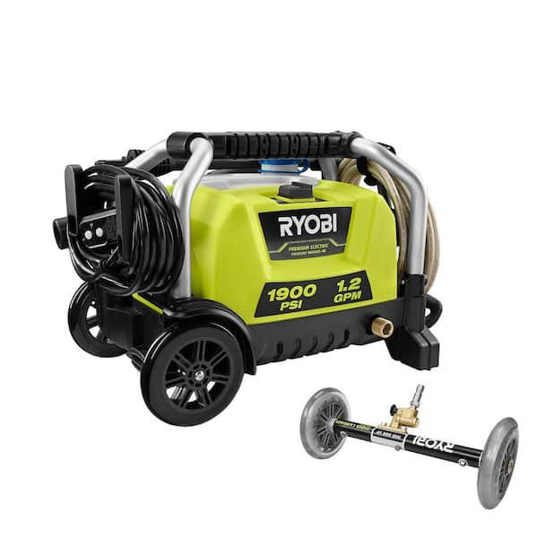 Get a Jump on Spring with Outdoor Tool Deals RYOBI 1900 PSI 1.2 GPM Electric Pressure Washer with Water Broom