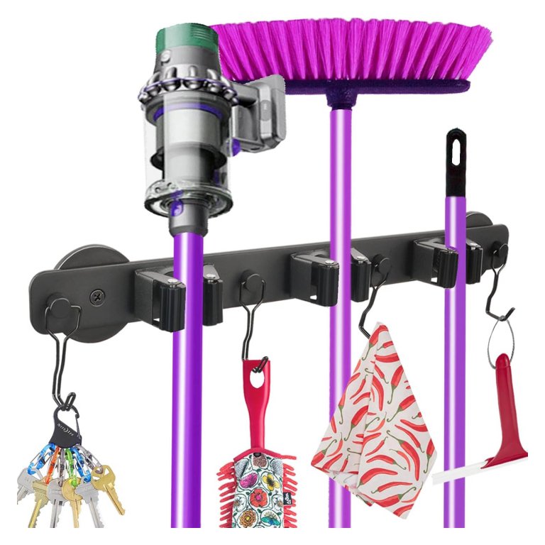 Homeowner Essentials Under 25 dollars on Amazon Magnetic Mop & Broom Holder Rack