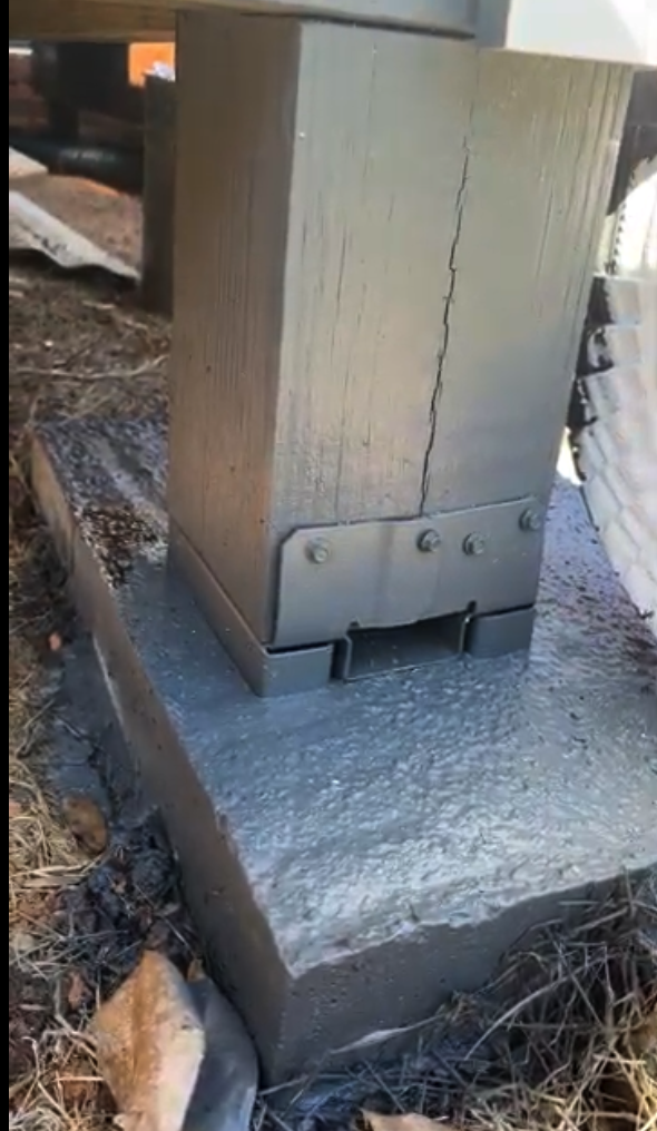 ABA ZMAX Adjustable Standoff Post Base close-up