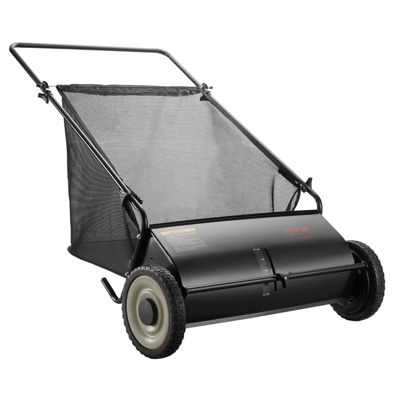 Vevor lawn sweeper against a white background.