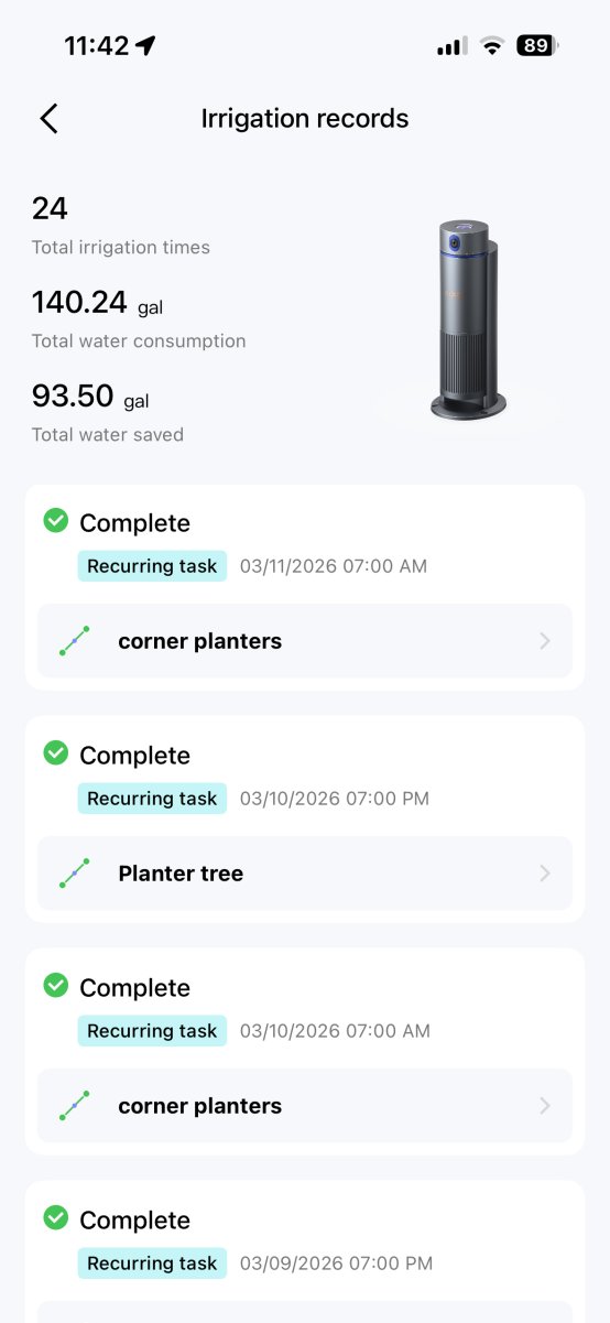 Aiper IrriSense 2 app screenshot