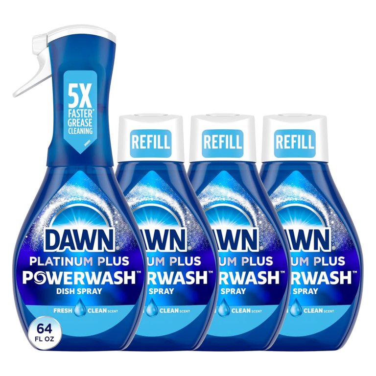 Amazon Big Spring Sale Cleaning Products Dawn Powerwash Dish Spray Bundle — 1 Spray + 3 Refills