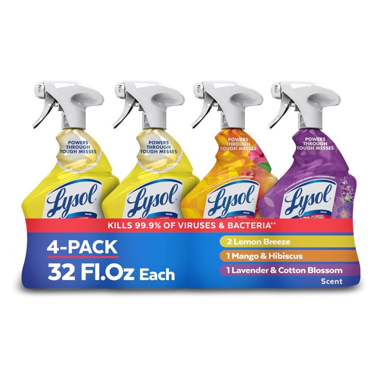 Amazon Big Spring Sale Cleaning Products Lysol All-Purpose Cleaner Spray 32 oz — 4-Pack