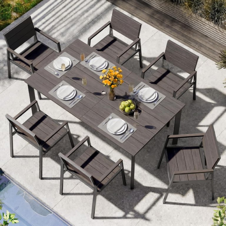 Amazon Big Spring Sale Outdoor Furniture Deals ComfCove 7-Piece Outdoor Dining Set for 6