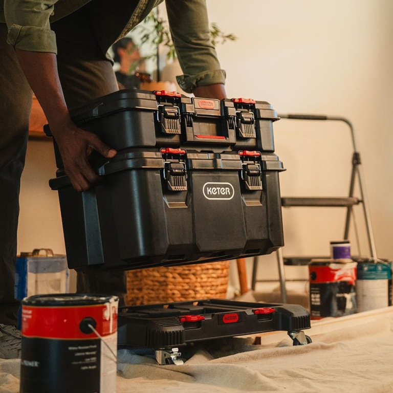 Amazon Big Spring Sale Storage Organization Deals Keter Stack-N-Roll 3-Piece Rolling Tool Storage System