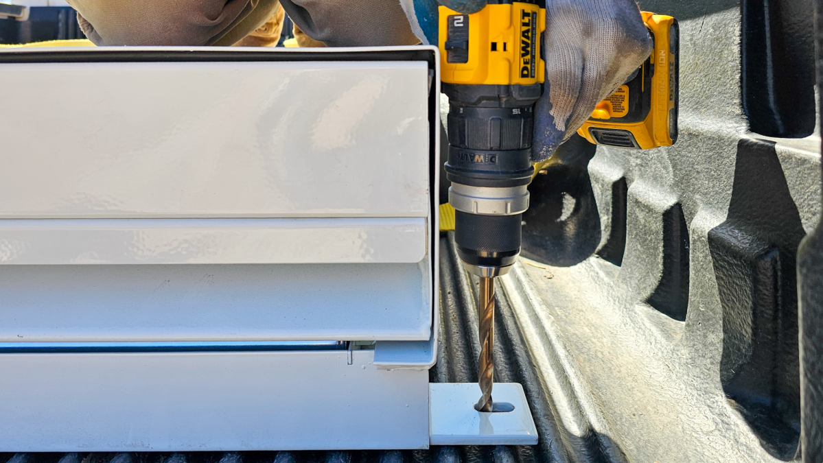 Drilling in Truck Bed to Mount Weather Guard Tool Boxes