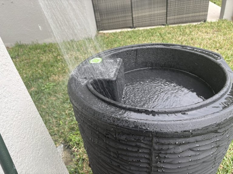 Good Ideas Impressions 50 gallon rain barrel