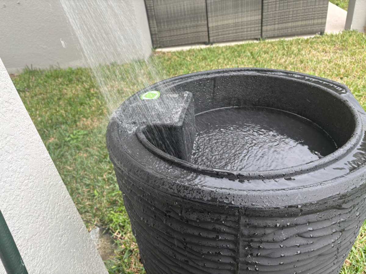 Good Ideas Impressions 50 gallon  rain  barrel 