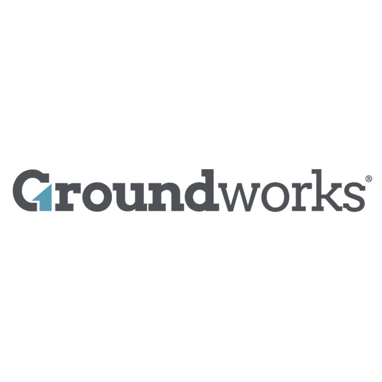 Groundworks gray logo on white background