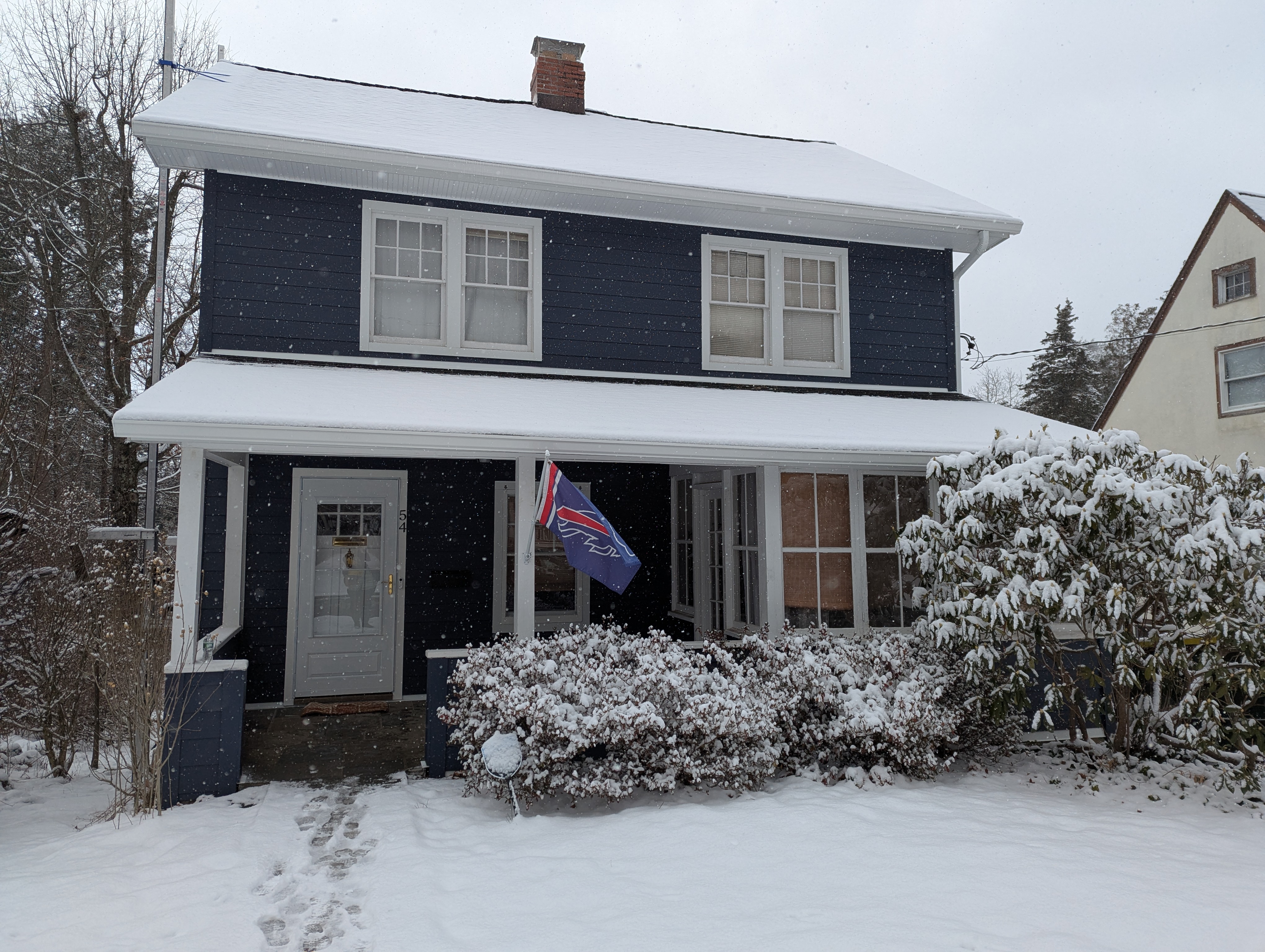 Newly Installed Siding in Winter