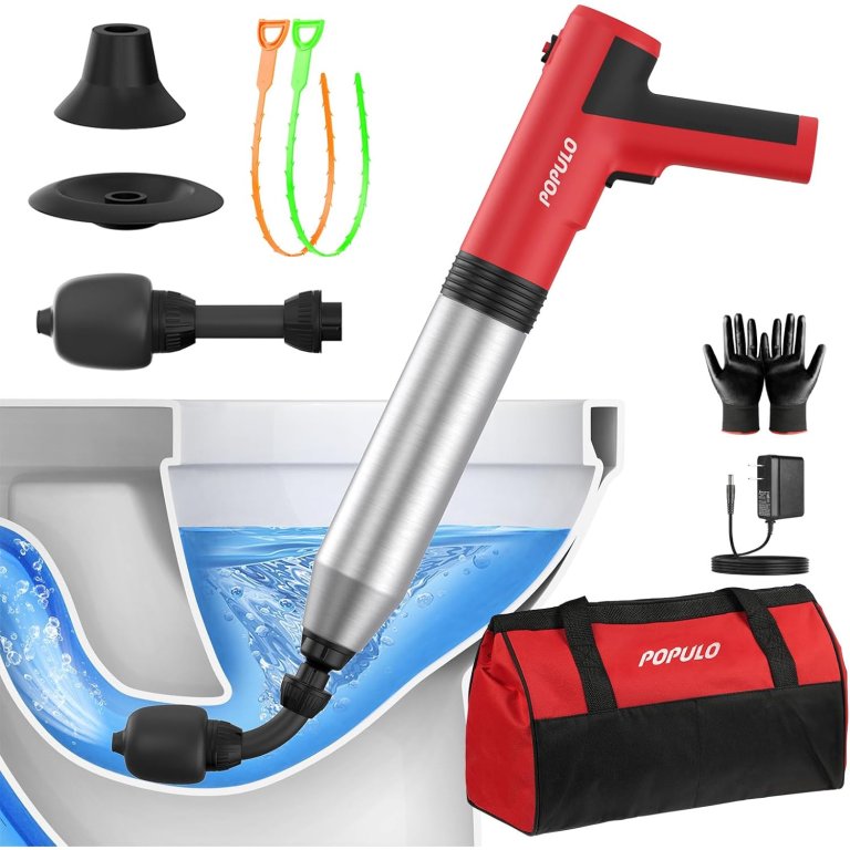 Populo PPTA-8 8V Electric Toilet Plunger