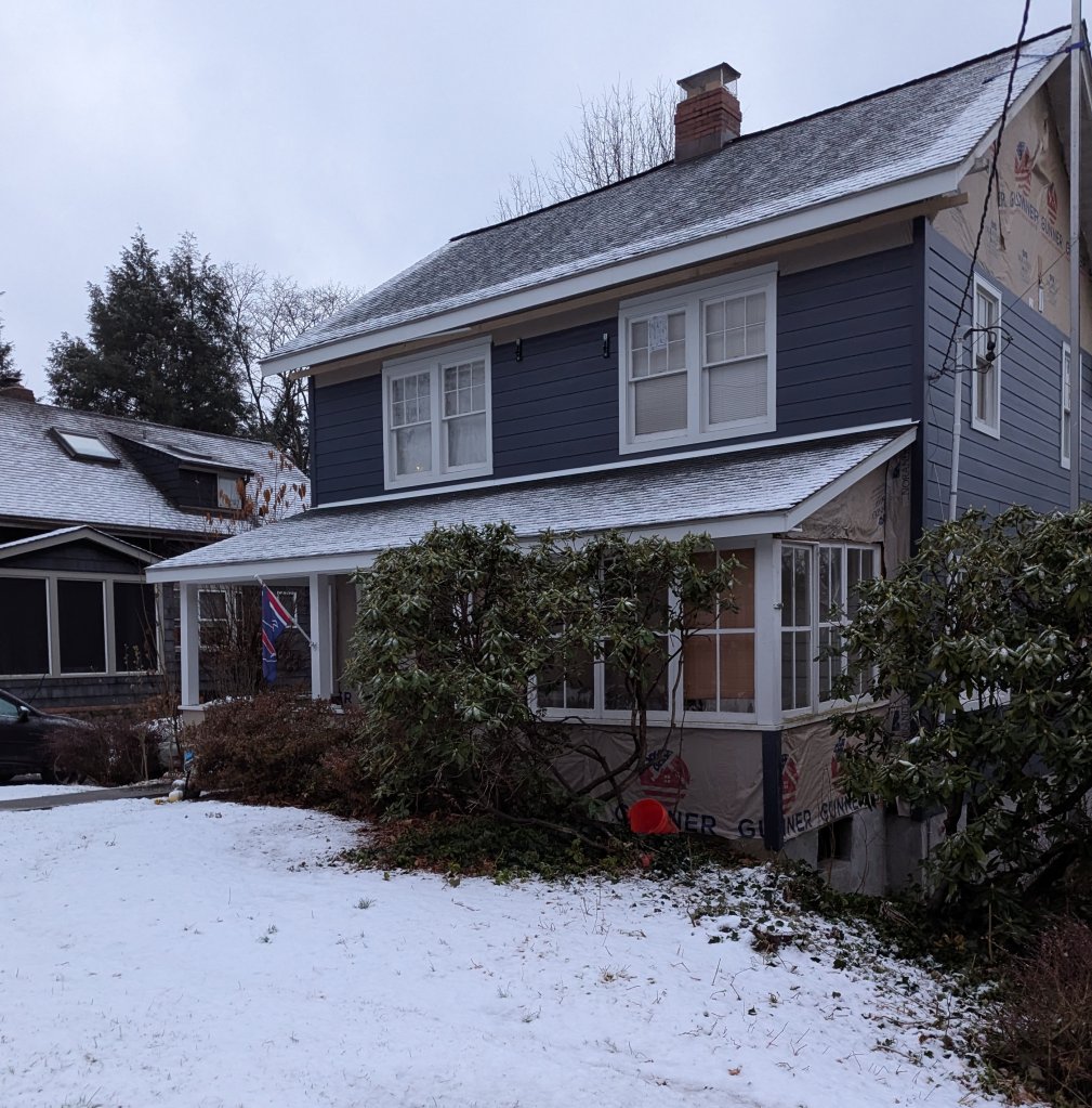Replacing Siding in Snowy Winter
