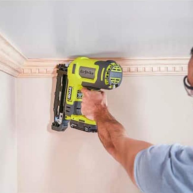 Ryobi Brad Nailer at Home Depot Ryobi ONE+ 18V AirStrike 16-Gauge Cordless Finish Nailer