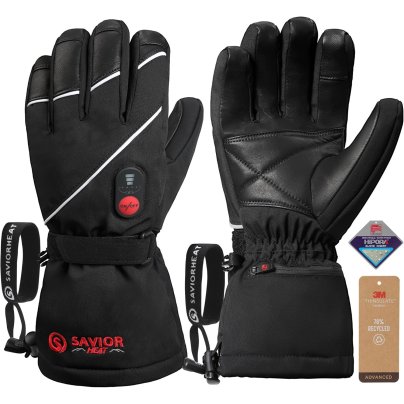 Savior Battery-Heated Leather Gloves