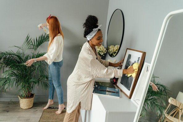 Women Cleaning the House