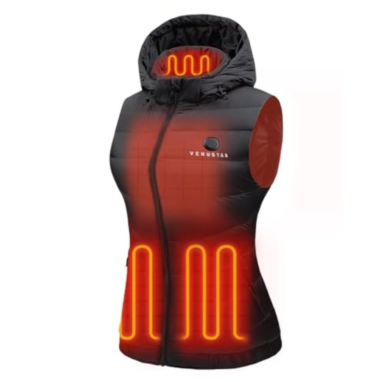 Venustas Women’s Detachable Hood Heated Down Vest