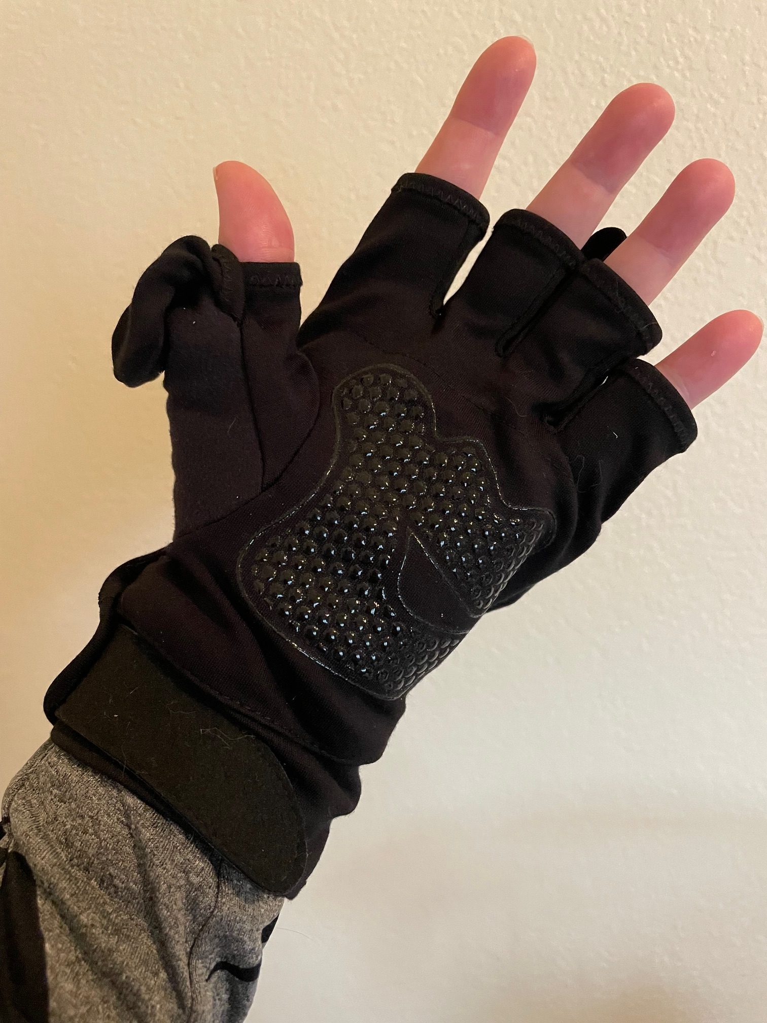 YongGfte Rechargeable Fingererless Heated Gloves palm
