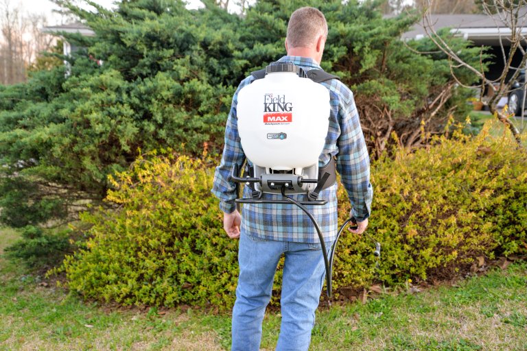 Field King Backpack Sprayer in action