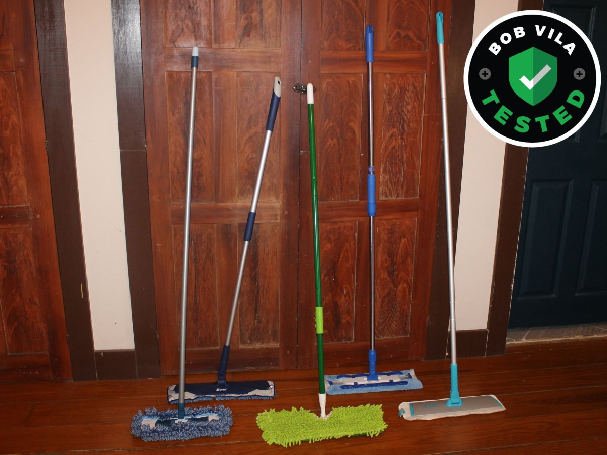 A group of the Best Dust Mops lined up before testing