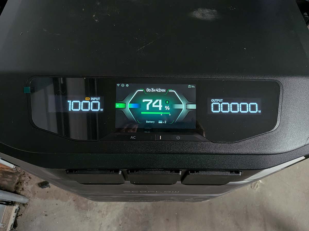 EcoFlow Delta Pro Ultra X display