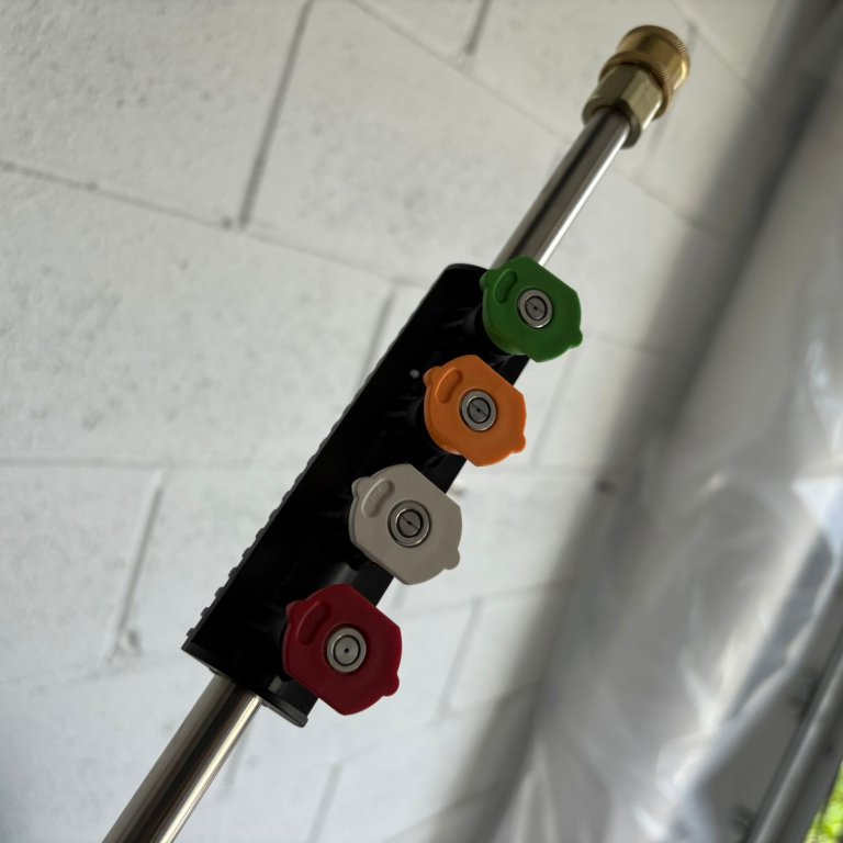 Giraffe Tools pressure washer nozzle lineup