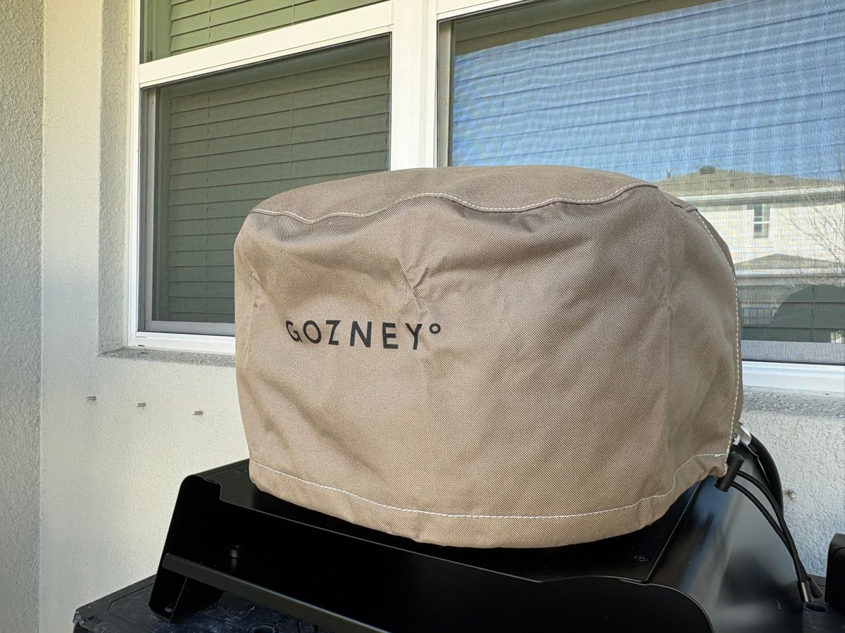 Gozney arc XL with a cover on it during testing
