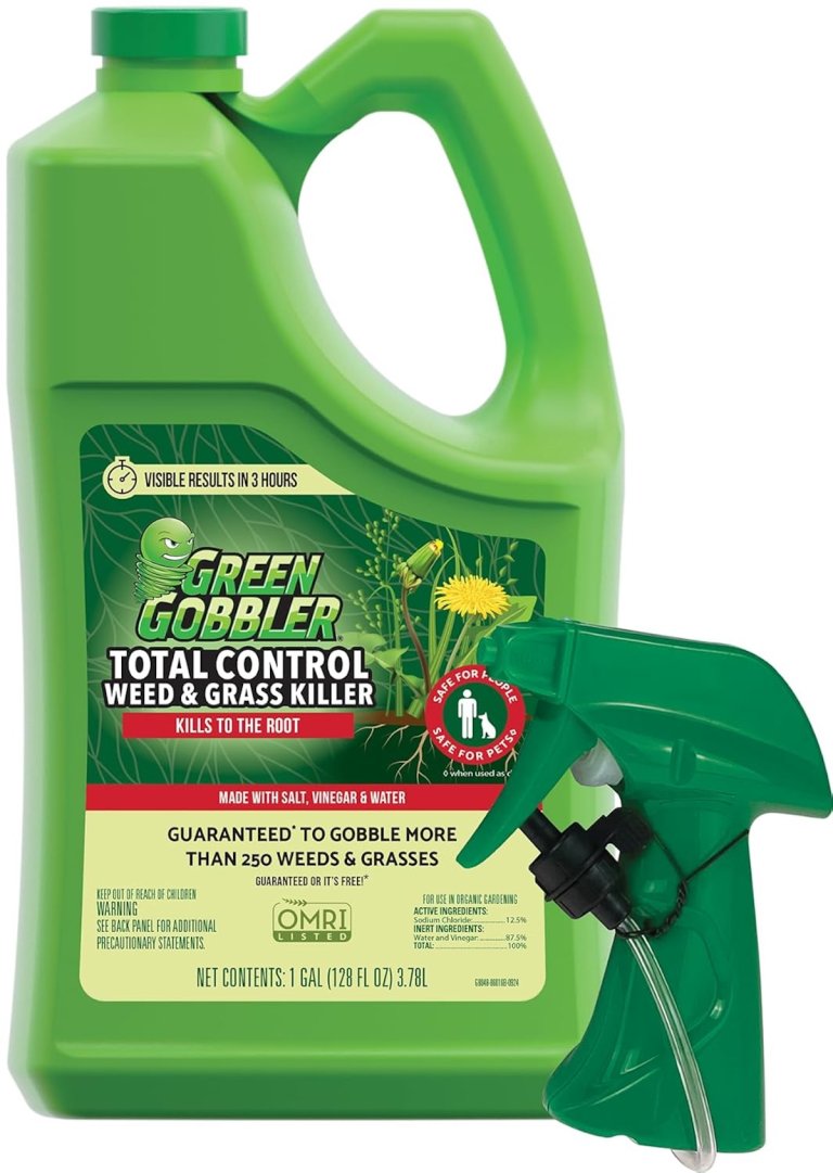 The Green Gobbler 20% Vinegar Weed & Grass Killer on a white background