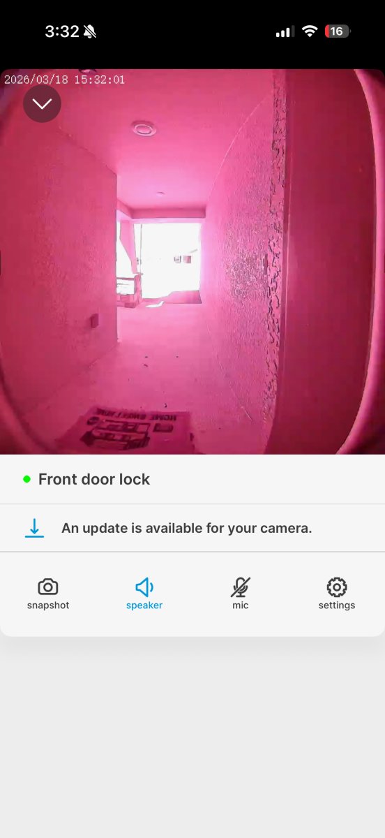 MyQ Video Smart Lock app view