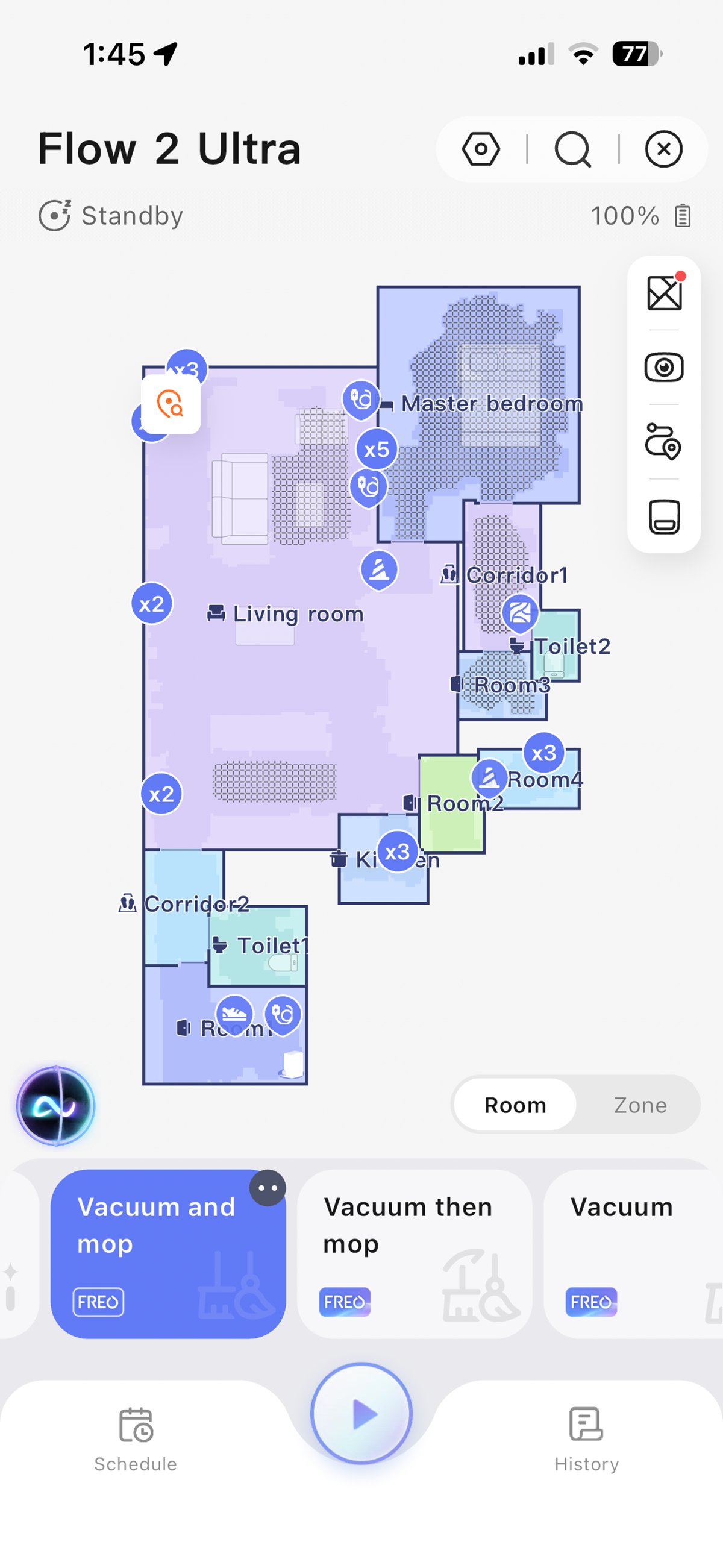 Narwal Flow 2 Ultra_app map