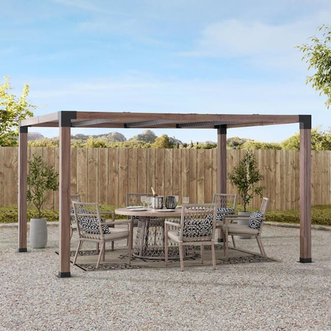 The Home Depot Spring Patio Deals Roundup Sunjoy Brandon 12 ft. x 10 ft. Steel Pergola