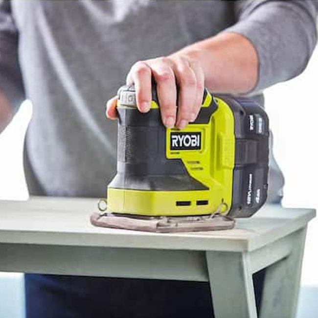 The Home Depot Spring Power Tools New and Innovative Roundup RYOBI ONE+ 18V Sheet Sander + 2.0Ah Battery