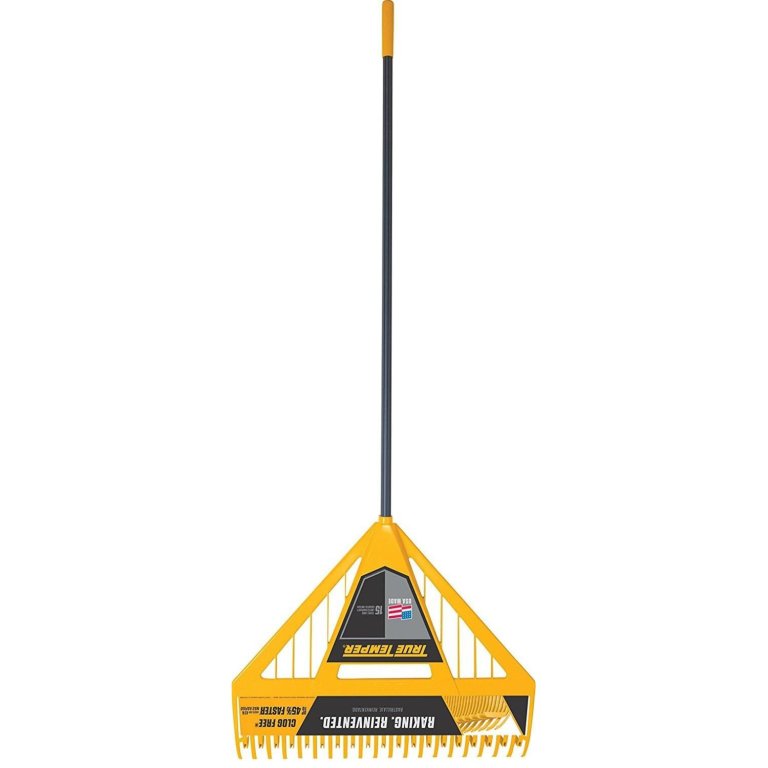 True Temper 26-Inch Dual-Tine Poly Leaf Rake