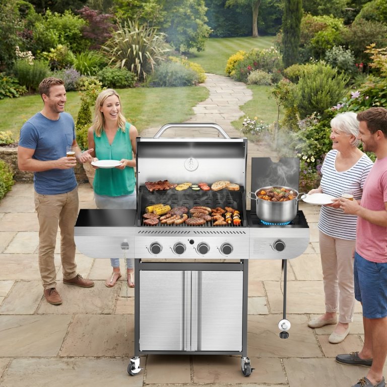 Wayday grilling deals R.W. Flame 4-Burner Stainless Steel Gas Grill