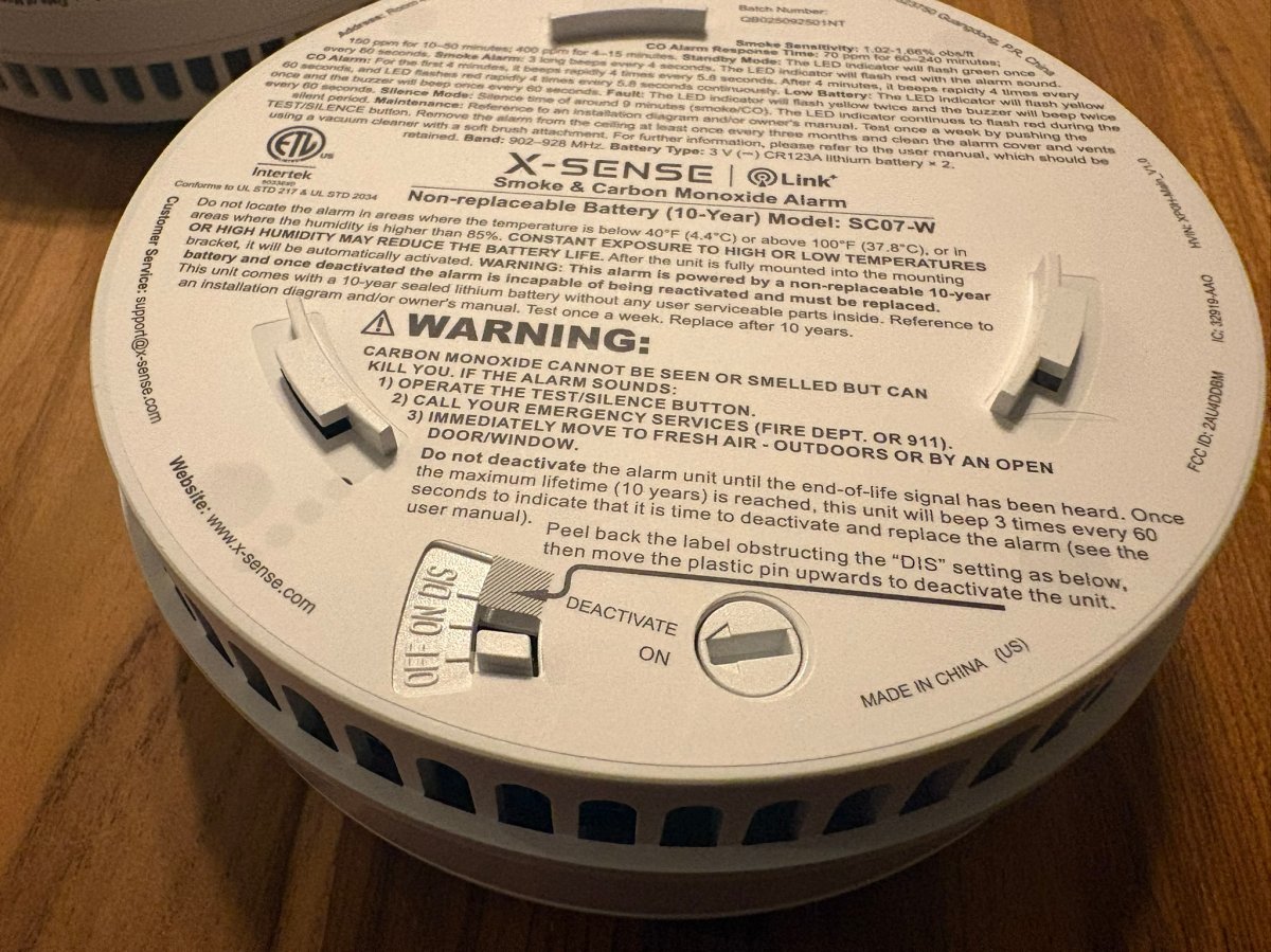 X-Sense Smoke and CO alarm back