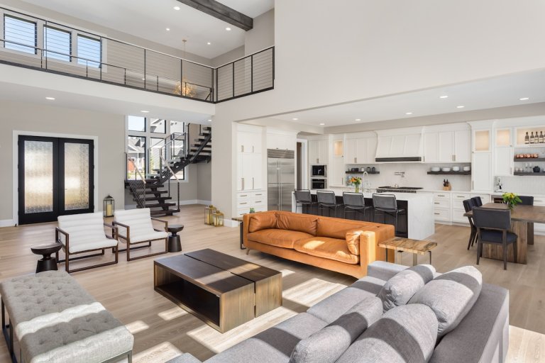 An open floor plan home that proves challenging to heat and cool consistently.