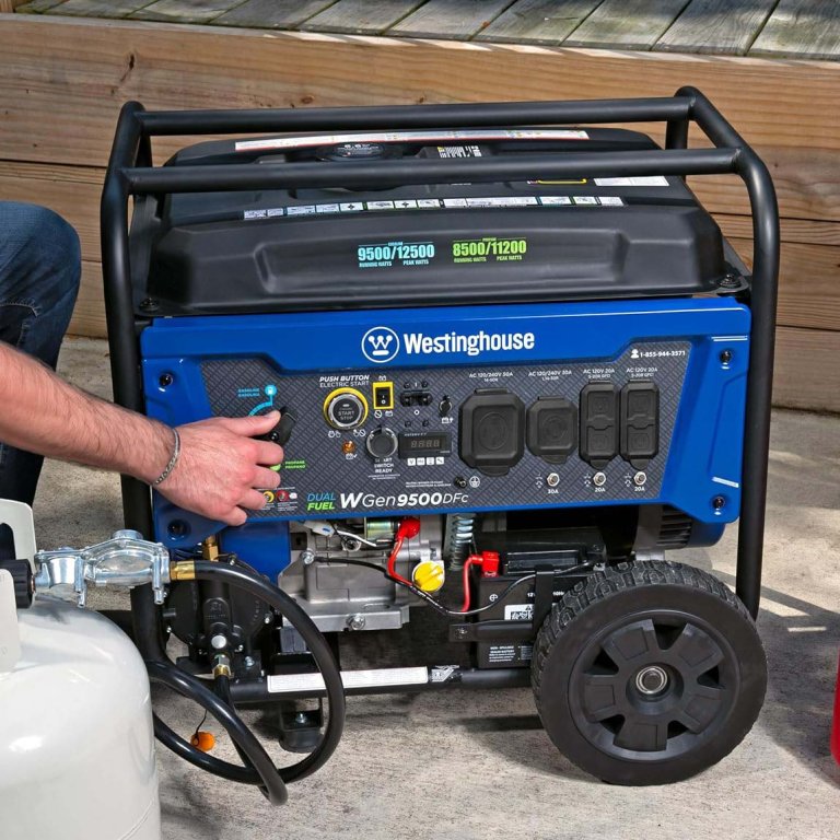 Amazon Generator Portable Power Station deals Westinghouse 12500 Peak Watt Dual Fuel Portable Generator