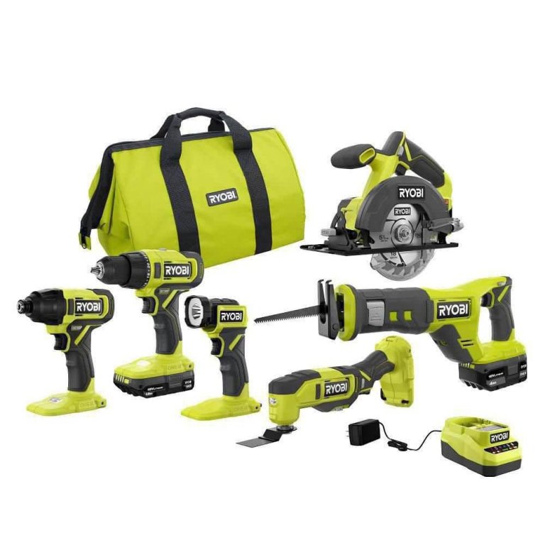 Best Father's Day Gifts at Home Depot Ryobi One+ 18V Cordless 6-Tool Combo Kit