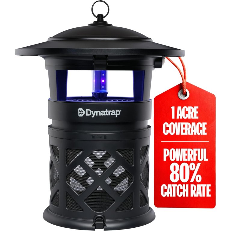 The Dynatrap 1-Acre LED Mosquito and Insect Trap on a white background