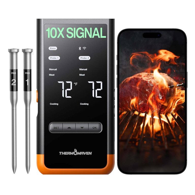 Early Memorial Day Amazon Grill Deals ThermoMaven Wireless Bluetooth Meat Thermometer