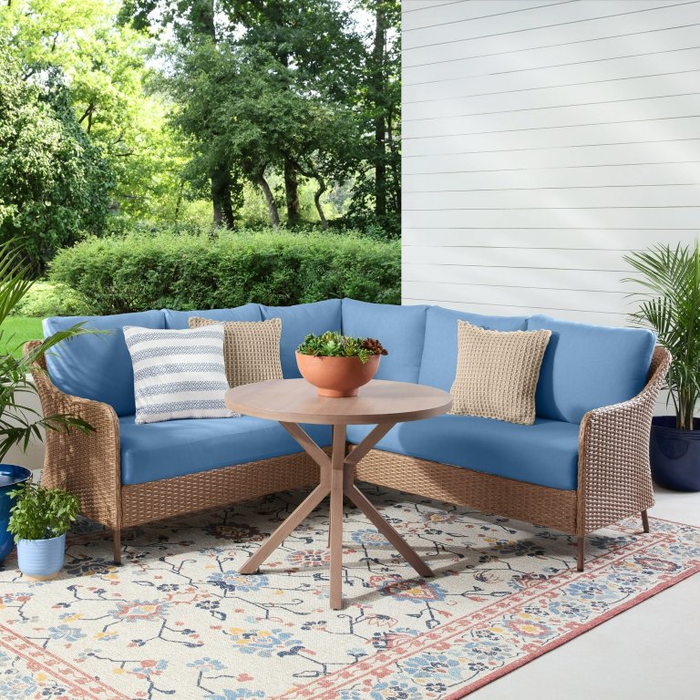 Early Memorial Day Deals Walmart Mainstays Chelsea 4-Piece Sectional Dining Set