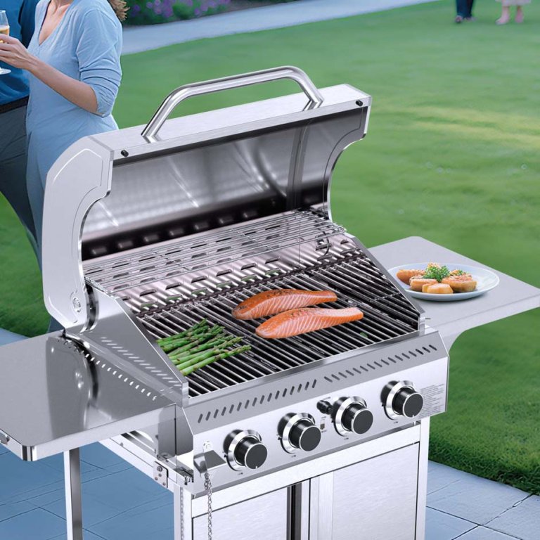 Early Memorial Day Deals Wayfair ELECTACTIC 4-Burner Stainless Steel Commercial Grill