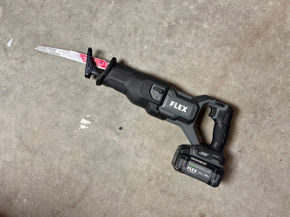 Flex Brushless FX2271 Reciprocating Saw on the ground